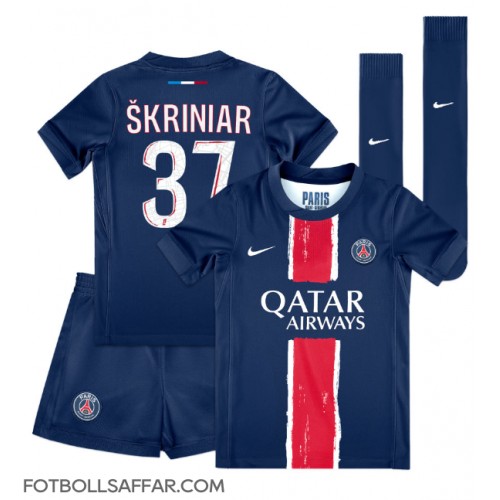 Paris Saint-Germain Milan Skriniar #37 Hemmadräkt Barn 2024-25 Kortärmad (+ Korta byxor)